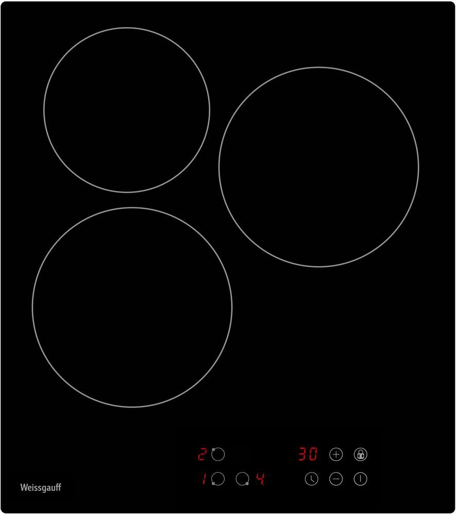 WEISSGAUFF Электрическая варочная поверхность HV 430 BA, конфорок: 3 шт., стеклокерамика, независима — изображение 2