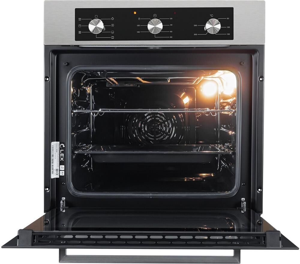LEX Духовой шкаф электрический EDM 073 IX, 60л, 59.5 х 53 х 59.5 см, дверца с 3 стеклами, нержавеюща — изображение 2