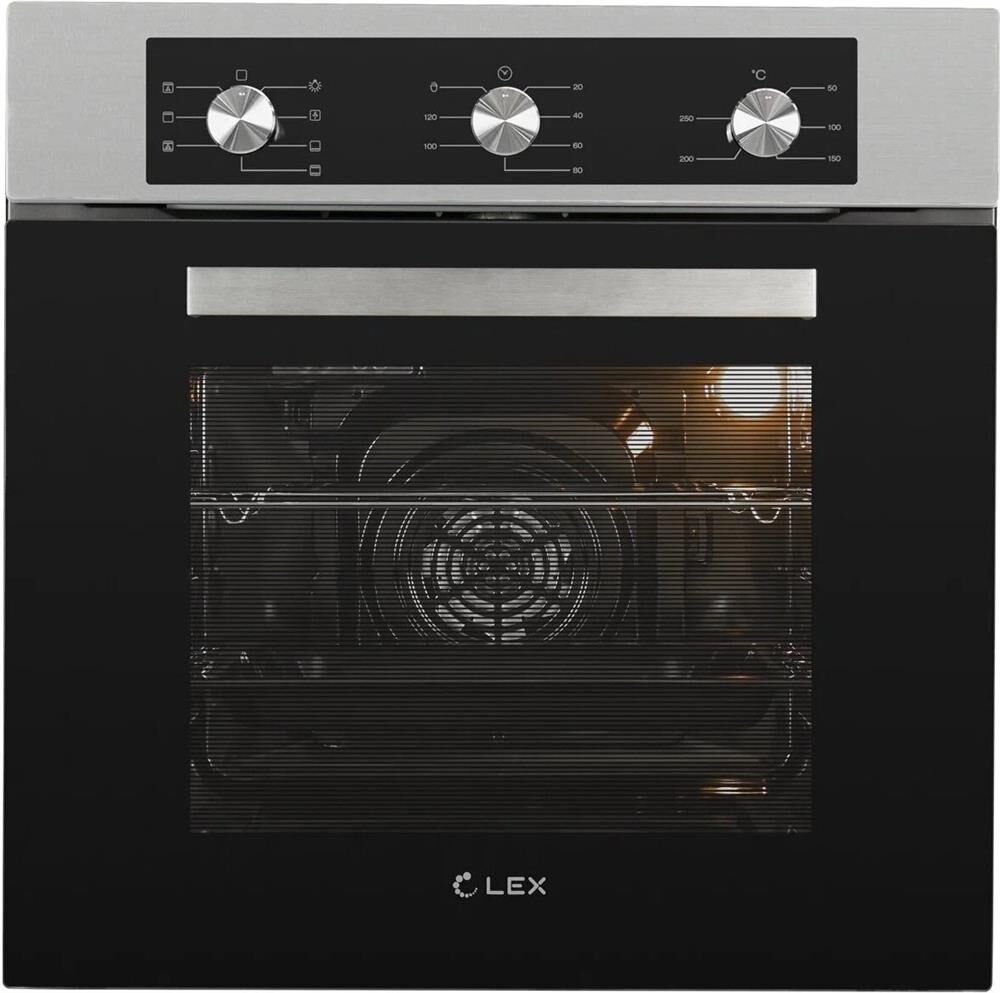 LEX Духовой шкаф электрический EDM 073 IX, 60л, 59.5 х 53 х 59.5 см, дверца с 3 стеклами, нержавеюща — изображение 7