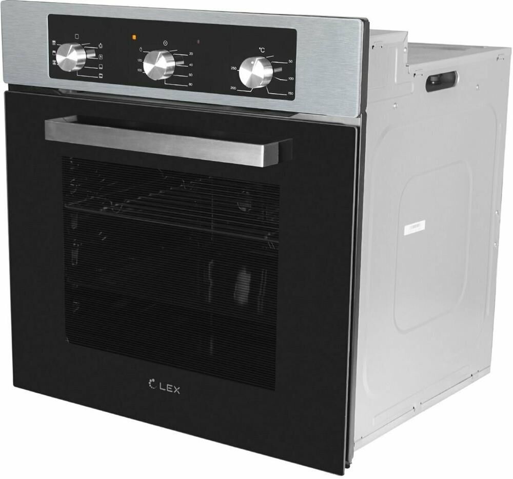 LEX Духовой шкаф электрический EDM 073 IX, 60л, 59.5 х 53 х 59.5 см, дверца с 3 стеклами, нержавеюща — изображение 9
