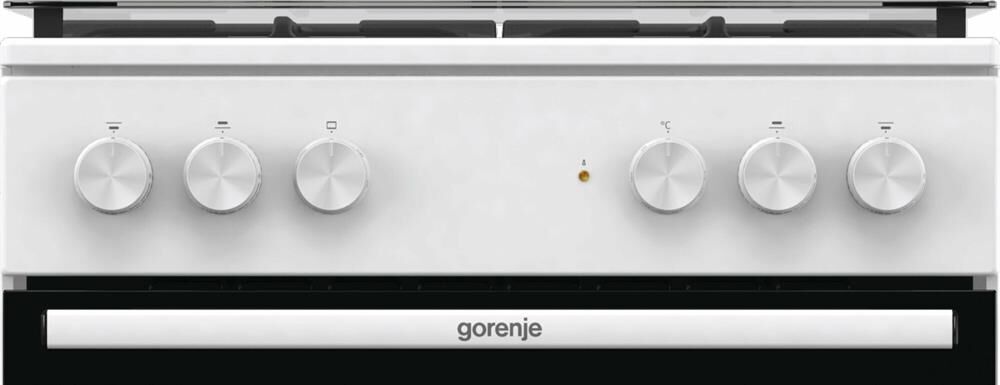 GORENJE Газовая плита GK6A20WF, электрическая духовка, стеклянная крышка, чугун, белый — изображение 3