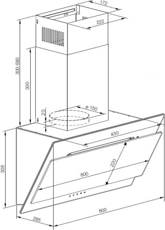 GRAUDE DHK 60.1 S Вытяжка — изображение 2