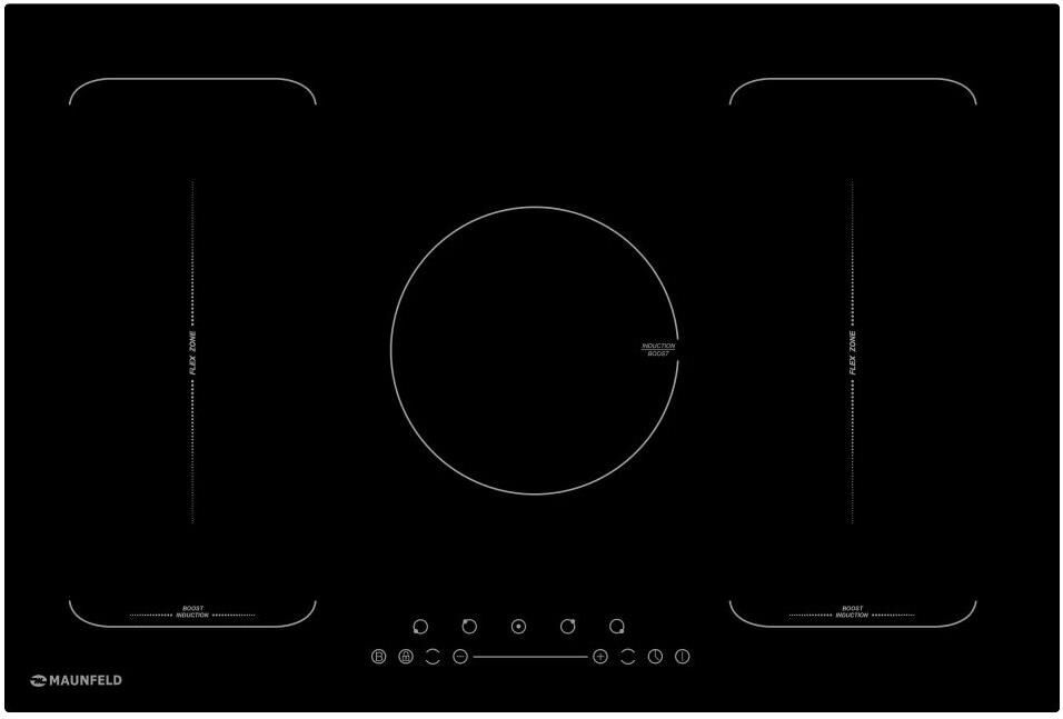 MAUNFELD Индукционная варочная поверхность EVI.775-FL2-BK, конфорок: 5 шт., стеклокерамика, независи — изображение 7