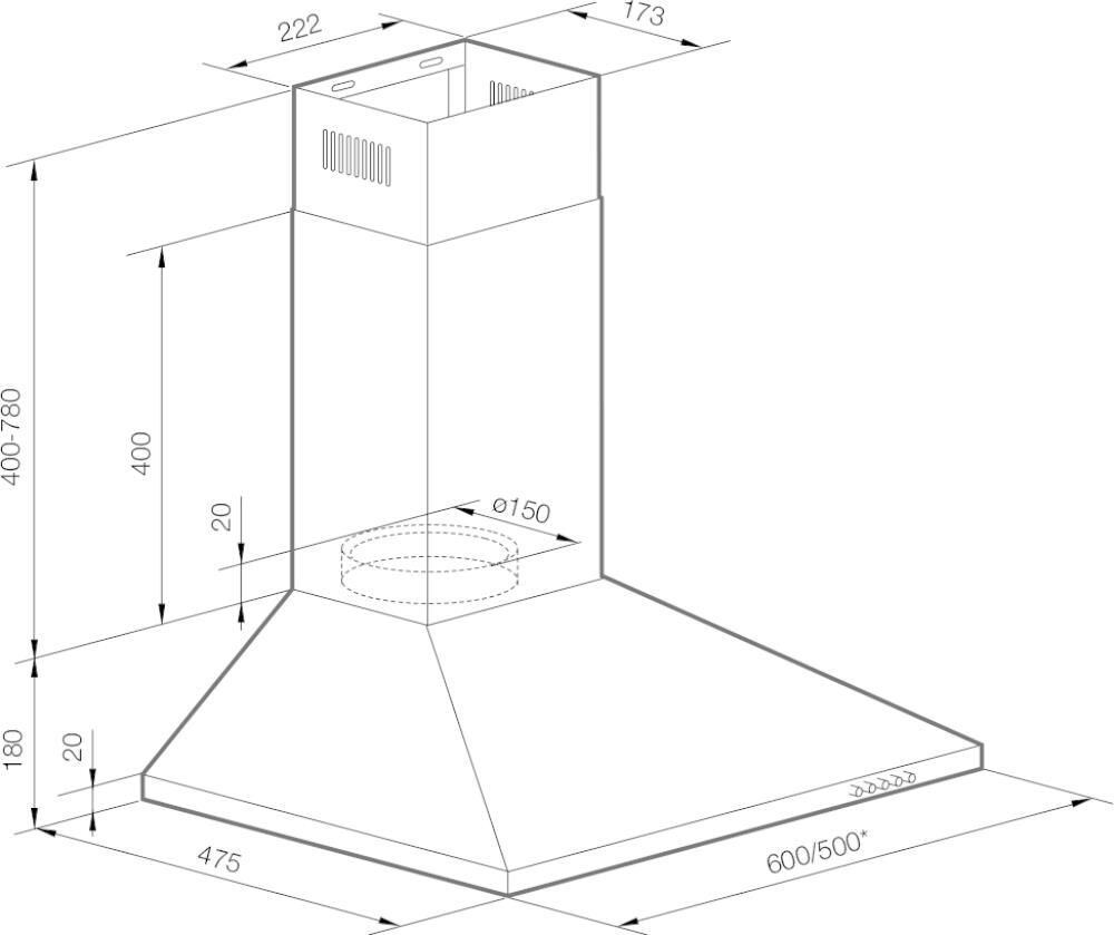 GRAUDE DHP 60.0 EL Вытяжка — изображение 2