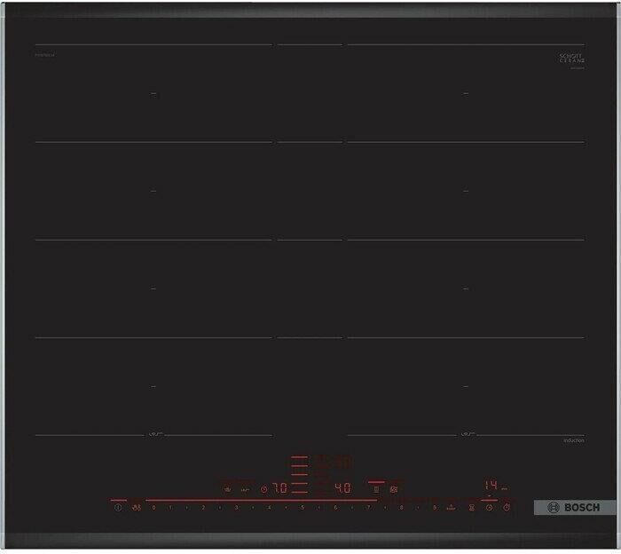 BOSCH Индукционная варочная поверхность PXY675DC5Z, конфорок: 4 шт., стеклокерамика, независимая, че — изображение 3