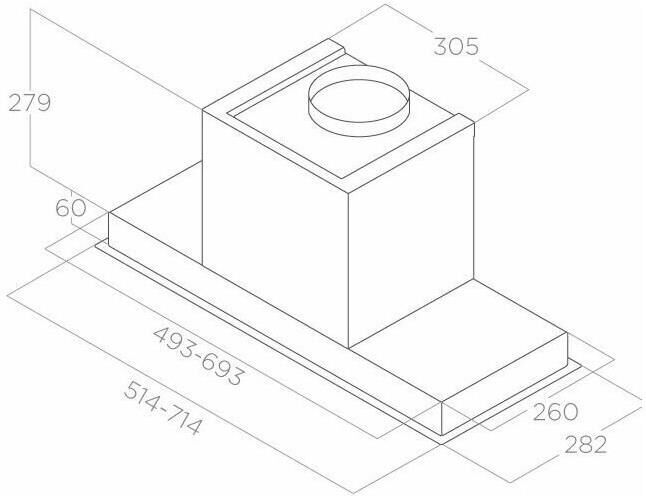 ELICA Встраиваемая вытяжка Hidden Advance IX/A/52, управление кнопочное, нержавеющая сталь [prf01802 — изображение 5