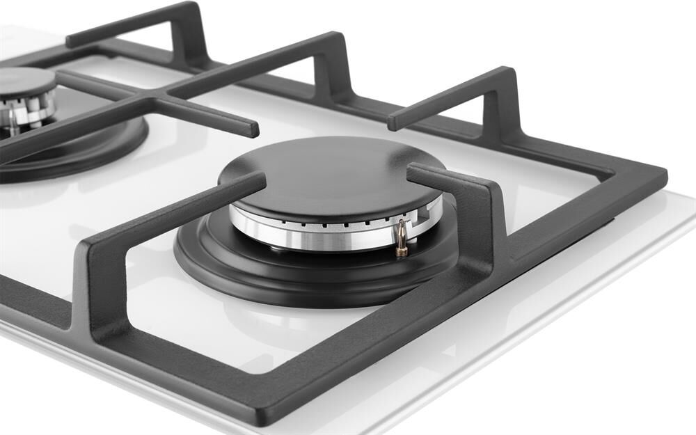 WEISSGAUFF Газовая варочная панель HGG 320 WGV, 2 конфорки, закаленное стекло, белый — изображение 6