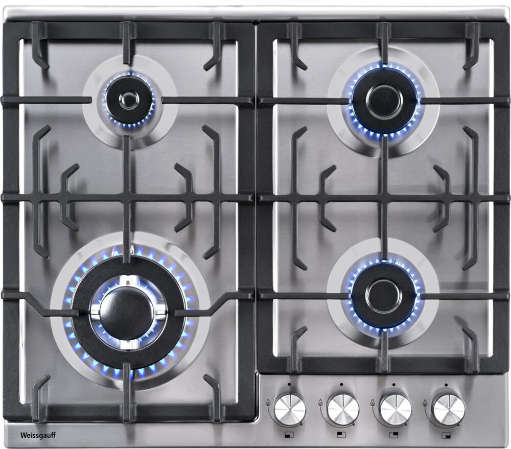 WEISSGAUFF Газовая варочная панель HGG 641 XB, 4 конфорки, нержавеющая сталь, серебристый — изображение 7