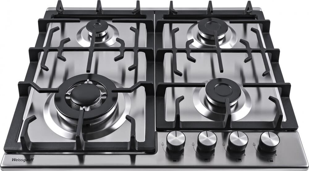 WEISSGAUFF Газовая варочная панель HGG 641 XB, 4 конфорки, нержавеющая сталь, серебристый — изображение 8
