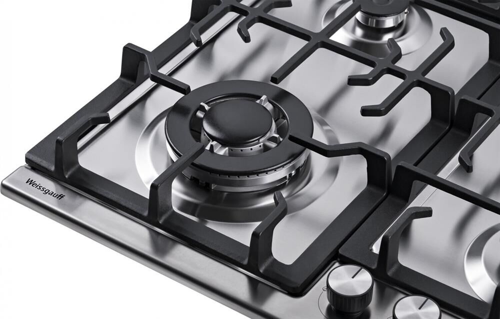 WEISSGAUFF Газовая варочная панель HGG 641 XB, 4 конфорки, нержавеющая сталь, серебристый — изображение 9