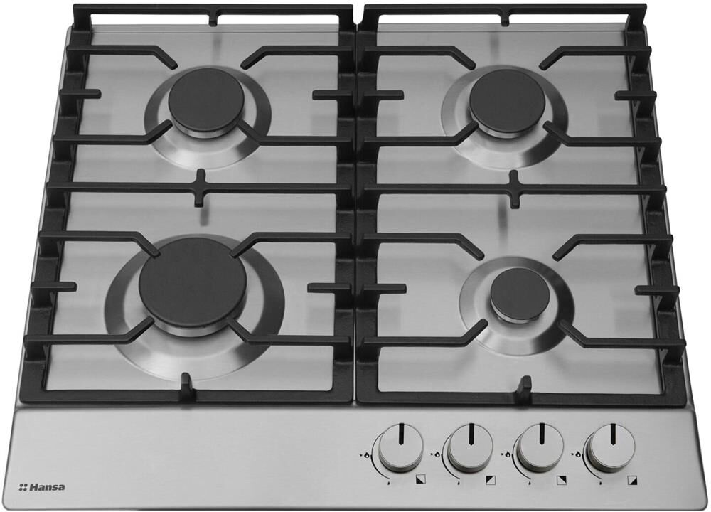 HANSA Газовая варочная панель BHGI610391, 4 конфорки, нержавеющая сталь, серебристый — изображение 2