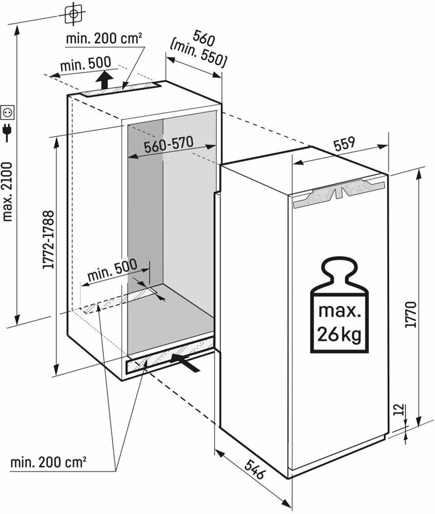 LIEBHERR Морозилка встраиваемая SIFNe 5108-22 001 — изображение 3