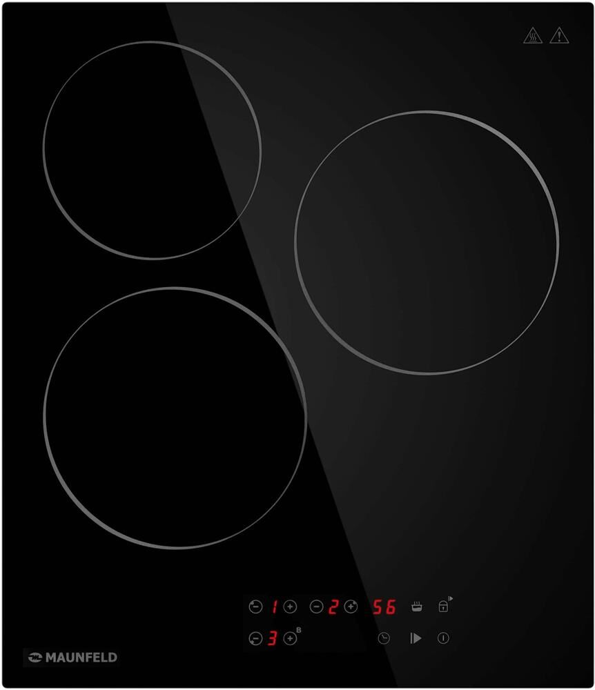 MAUNFELD Электрическая варочная поверхность CVCE453BK, конфорок: 3 шт., стеклокерамика, независимая, — изображение 8