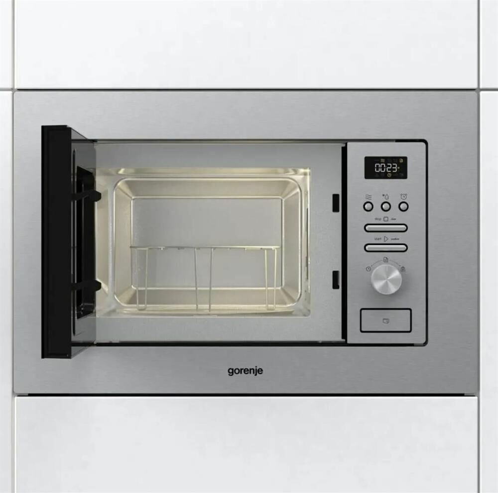 GORENJE Встраиваемая микроволновая печь BMI201AG1X, 20л, 800Вт, нержавеющая сталь — изображение 3