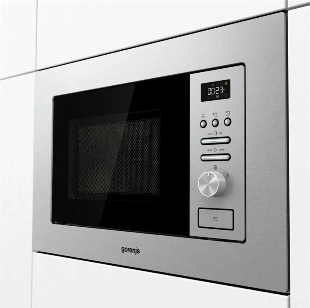 GORENJE Встраиваемая микроволновая печь BMI201AG1X, 20л, 800Вт, нержавеющая сталь — изображение 5