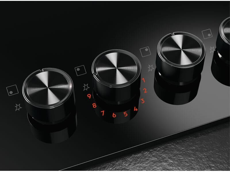 AEG Газовая варочная панель HKB64453NB, 4 конфорки, закаленное стекло, черный — изображение 5