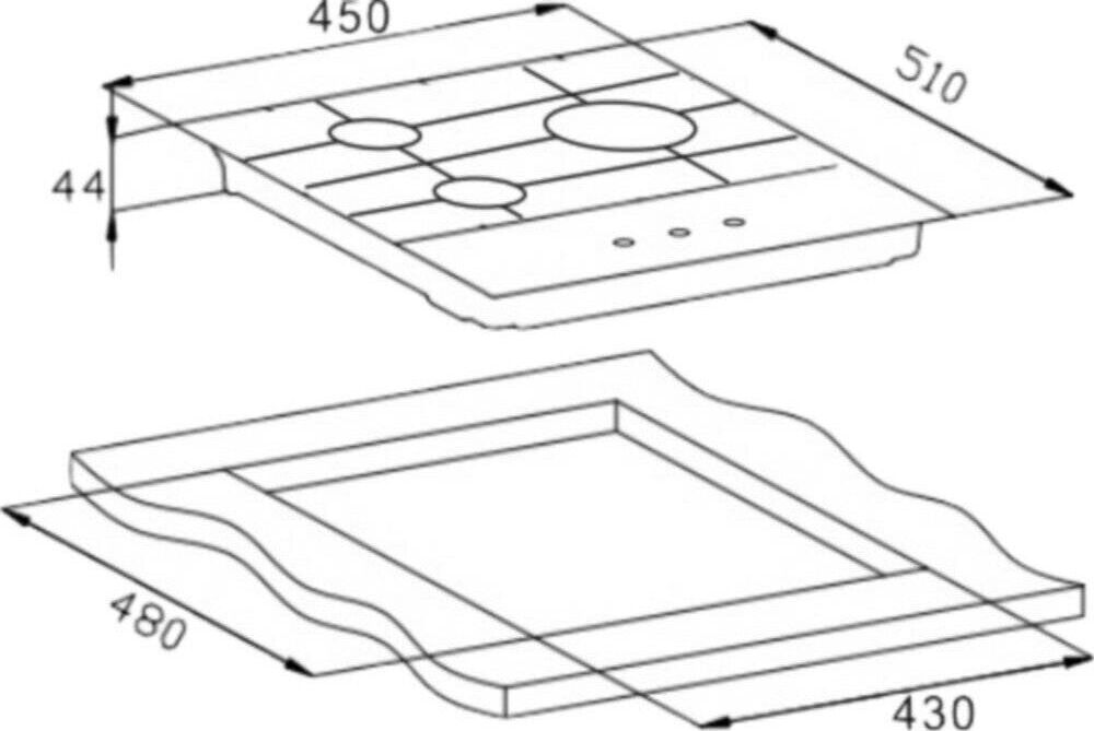 WEISSGAUFF Газовая варочная поверхность HGG 451 XFh нержавеющая сталь — изображение 8