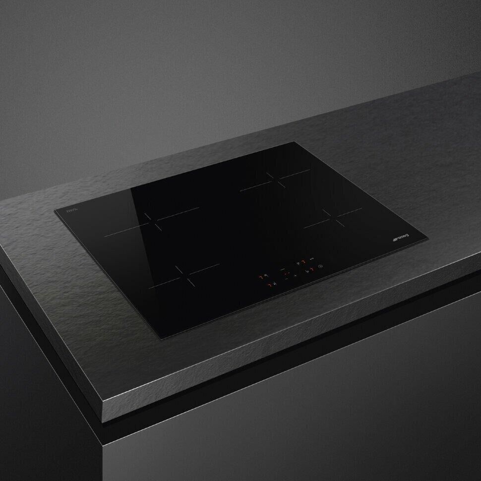SMEG Электрическая варочная поверхность SE264TD1, конфорок: 4 шт., стеклокерамика, независимая, черн — изображение 3