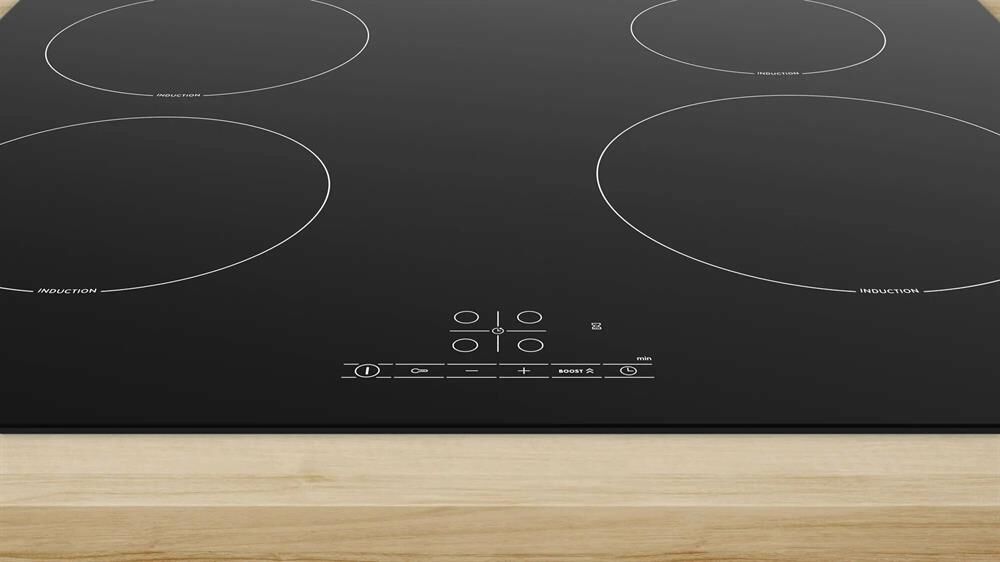 BOSCH Индукционная варочная поверхность PUE61RBB6E, конфорок: 4 шт., стеклокерамика, независимая, че — изображение 2