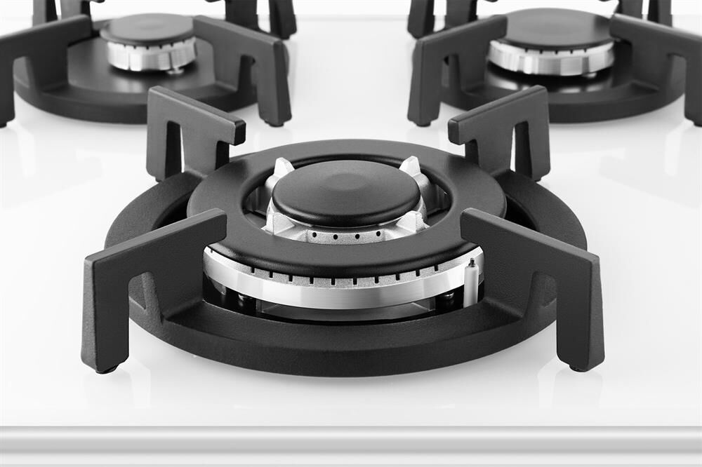 WEISSGAUFF Газовая варочная панель HG 430 WGV, 3 конфорки, закаленное стекло, белый — изображение 6