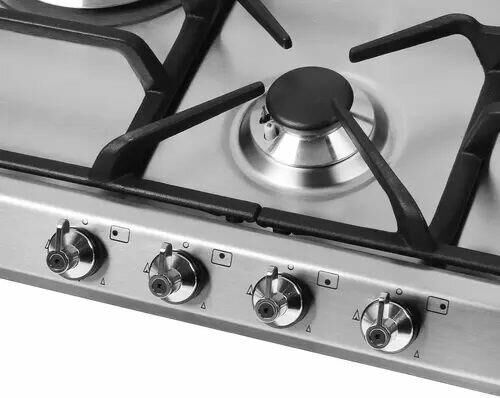 SMEG Газовая варочная панель SER60SGH3, 4 конфорки, нержавеющая сталь, серебристый — изображение 2