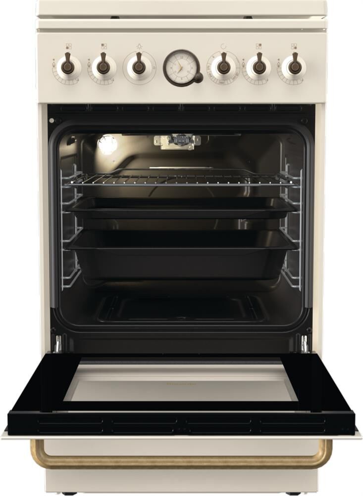 GORENJE Газовая плита GGI5BCLI, газовая духовка, металлическая крышка, чугун, бежевый — изображение 2