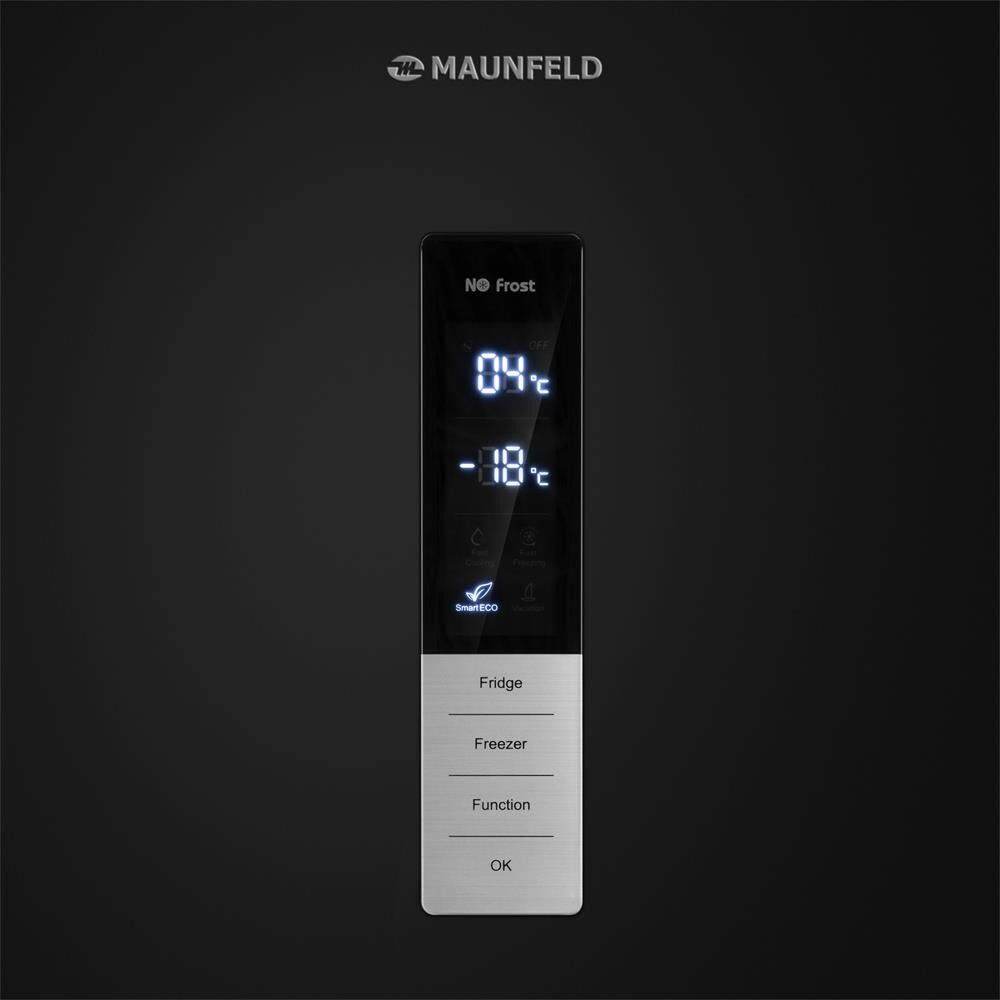 MAUNFELD Холодильник двухкамерный MFF200NFBE Total No Frost, черный — изображение 9