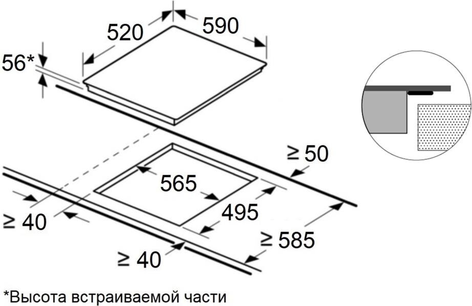 MAUNFELD Индукционная варочная поверхность CVI594BK черный — изображение 3