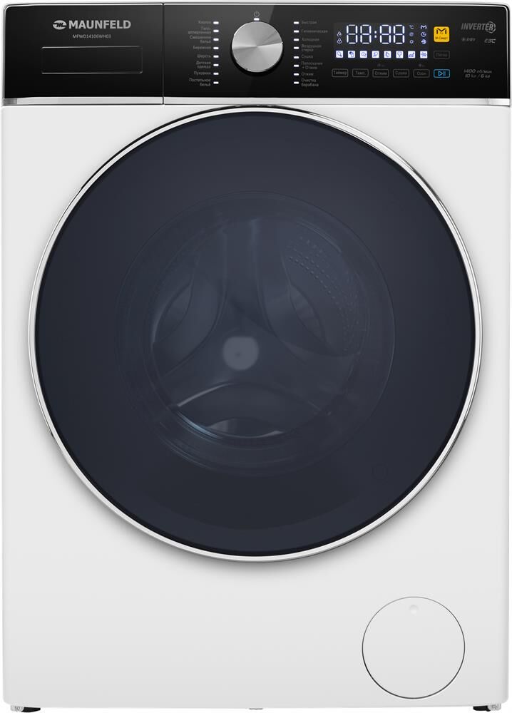 MAUNFELD Стиральная машина MFWD14106WH03, с фронтальной загрузкой, 10кг, 1400об/мин, с сушкой, инвер — изображение 2