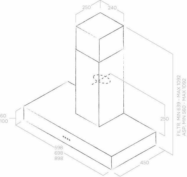 ELICA Вытяжка каминная Spot Urban Zinc/A/90 серебристый управление: кнопочное (1 мотор) — изображение 7