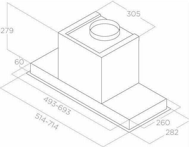 ELICA Вытяжка встраиваемая Hidden Advance IX/A/52 нержавеющая сталь управление: кнопочное (1 мотор) — изображение 5