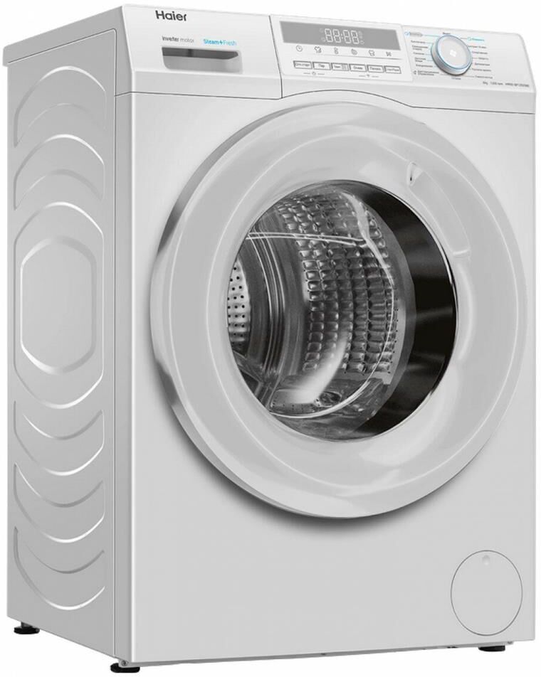 HAIER Стиральная машина узкая HW60-BP12929BE, с фронтальной загрузкой, с паром, 6кг, 1200об/мин, инв — изображение 2