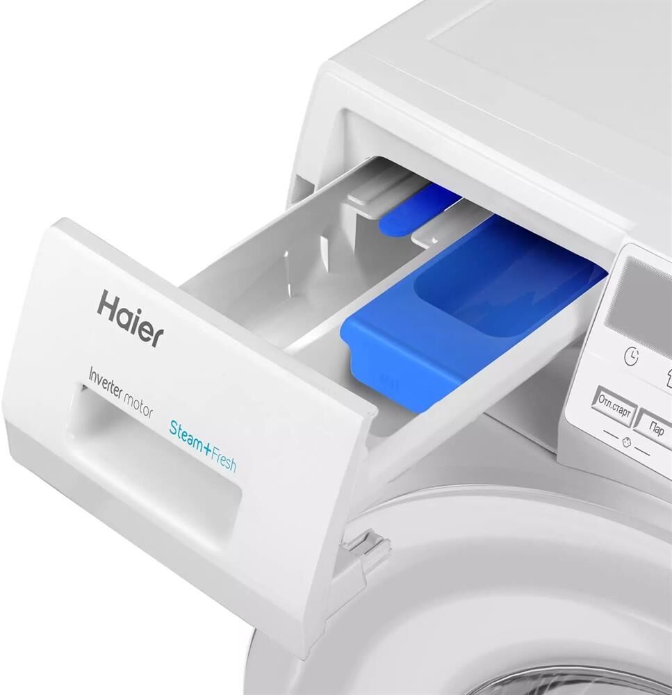 HAIER Стиральная машина узкая HW60-BP12929BE, с фронтальной загрузкой, с паром, 6кг, 1200об/мин, инв — изображение 6
