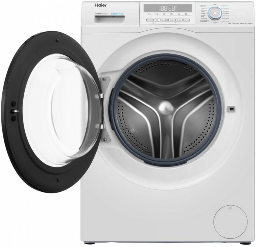 HAIER Стиральная машина узкая HW60-BP12929BE, с фронтальной загрузкой, с паром, 6кг, 1200об/мин, инв — изображение 10