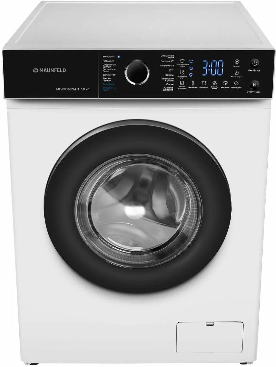 MAUNFELD Стиральная машина c инвертором и паром MFWM106IWHT — изображение 2