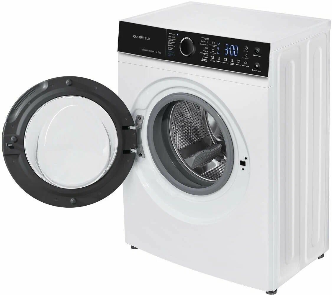 MAUNFELD Стиральная машина c инвертором и паром MFWM106IWHT — изображение 3