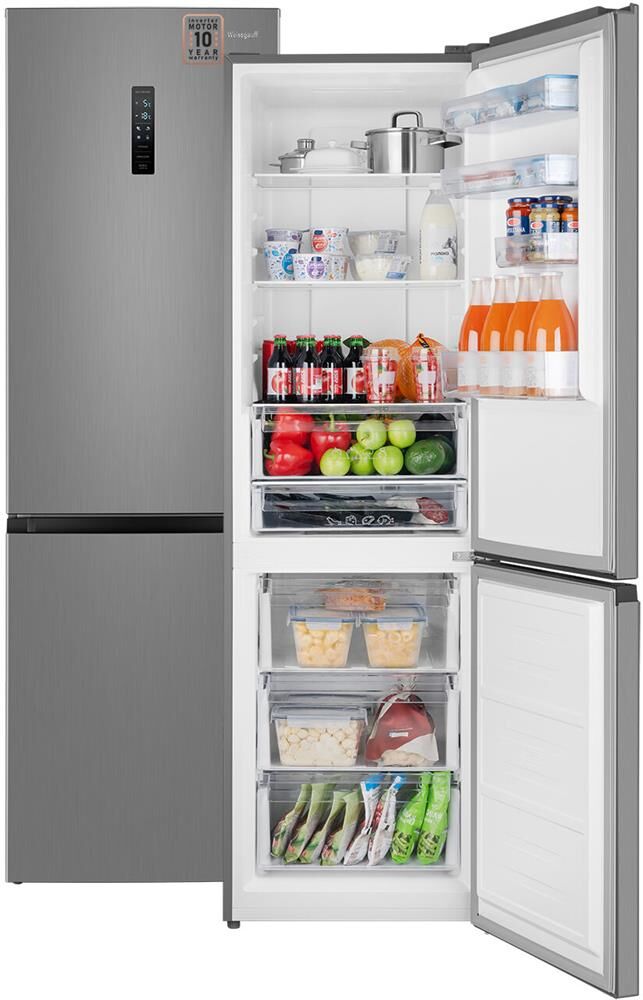 WEISSGAUFF Холодильник двухкамерный WRK 2000 Total NoFrost Inverter Inox инверторный, нержавеющая ст — изображение 2