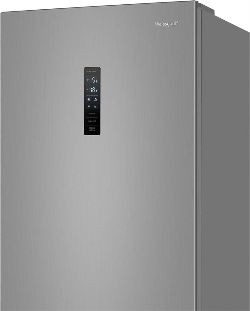 WEISSGAUFF Холодильник двухкамерный WRK 2000 Total NoFrost Inverter Inox инверторный, нержавеющая ст — изображение 9