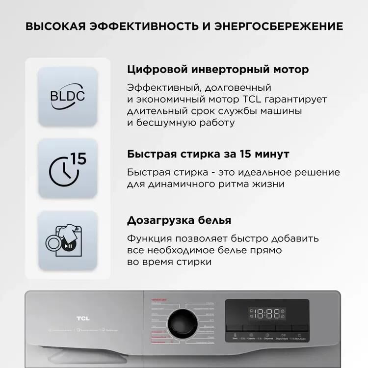 TCL Стиральная машина W-SF606G — изображение 3