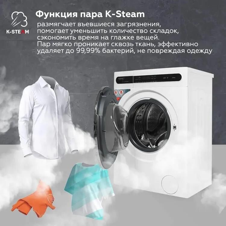 KRAFT Стиральная машина TCH-HD 8528 SW — изображение 4