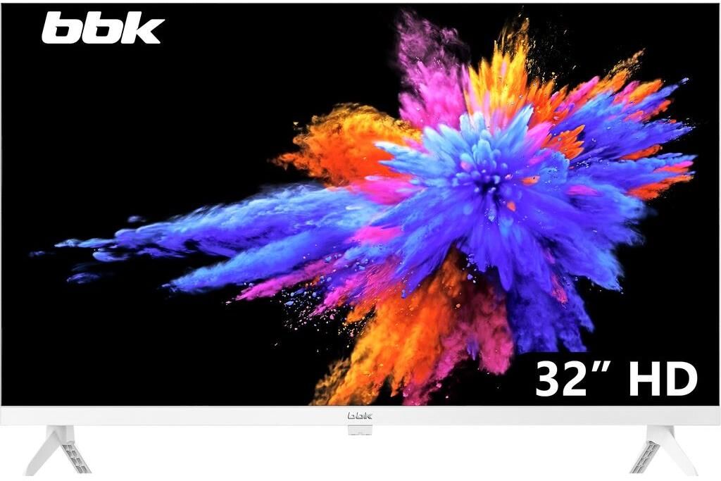 BBK 31.5" Телевизор 32LEM-1054/TS2C (W) HD, белый
