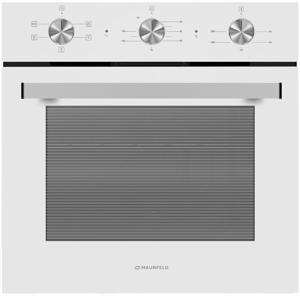 MAUNFELD Духовой шкаф электрический AEOF6051WM, 60л, дверца с 3 стеклами, белый