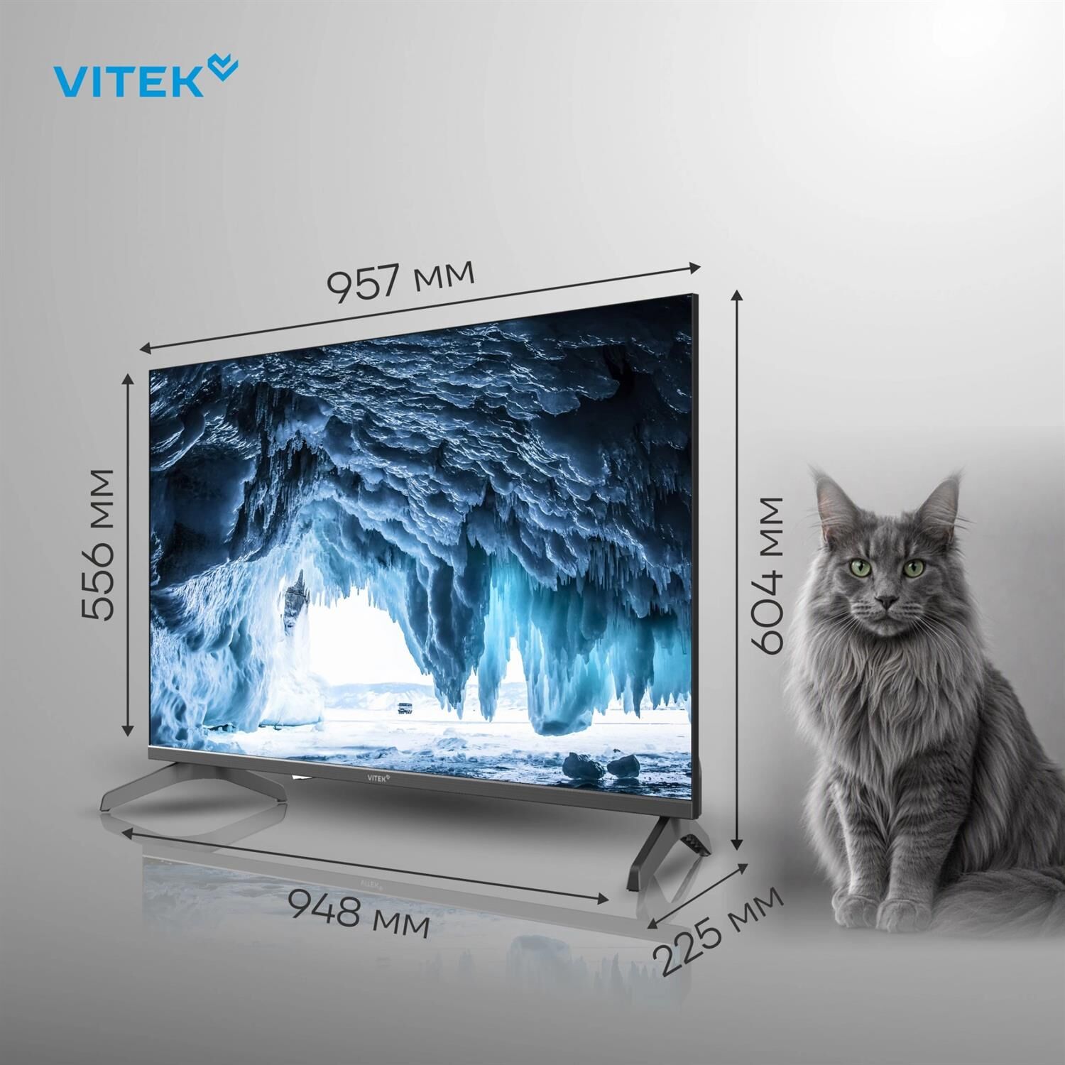 VITEK VT-43UBS410 43" Smart Google TV Frameless — изображение 2