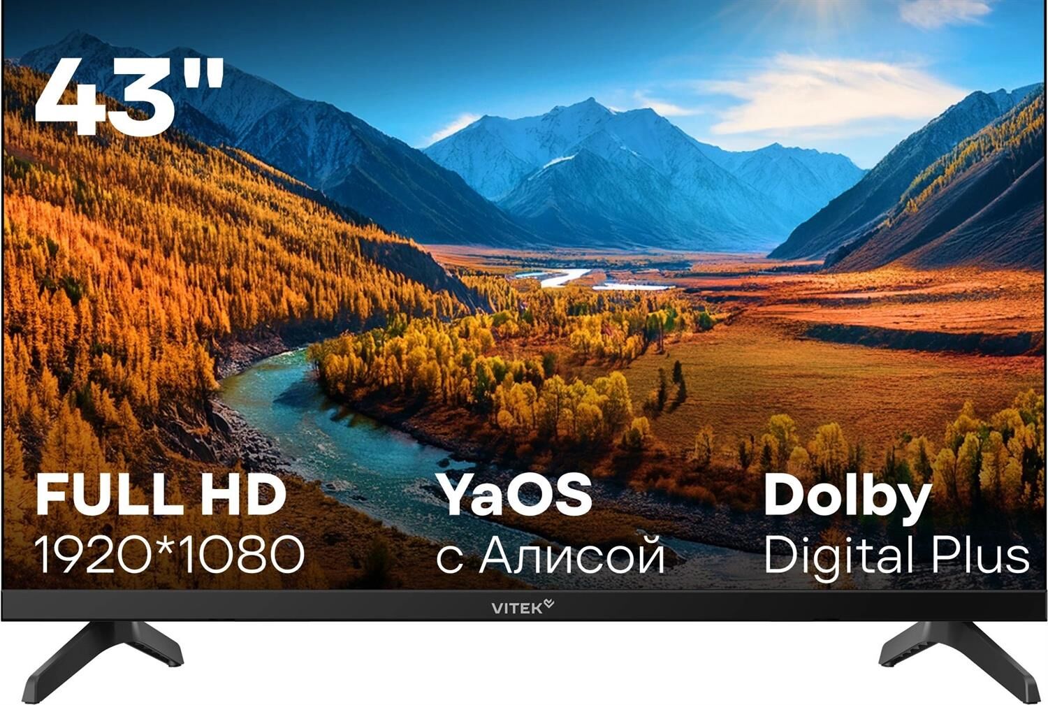 VITEK VT-43FBS300 Smart Яндекс.ТВ 43" Frameless