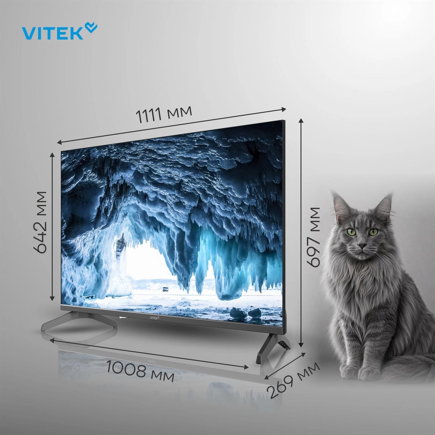VITEK VT-50QUBS500 50" Smart Google TV Frameless — изображение 3